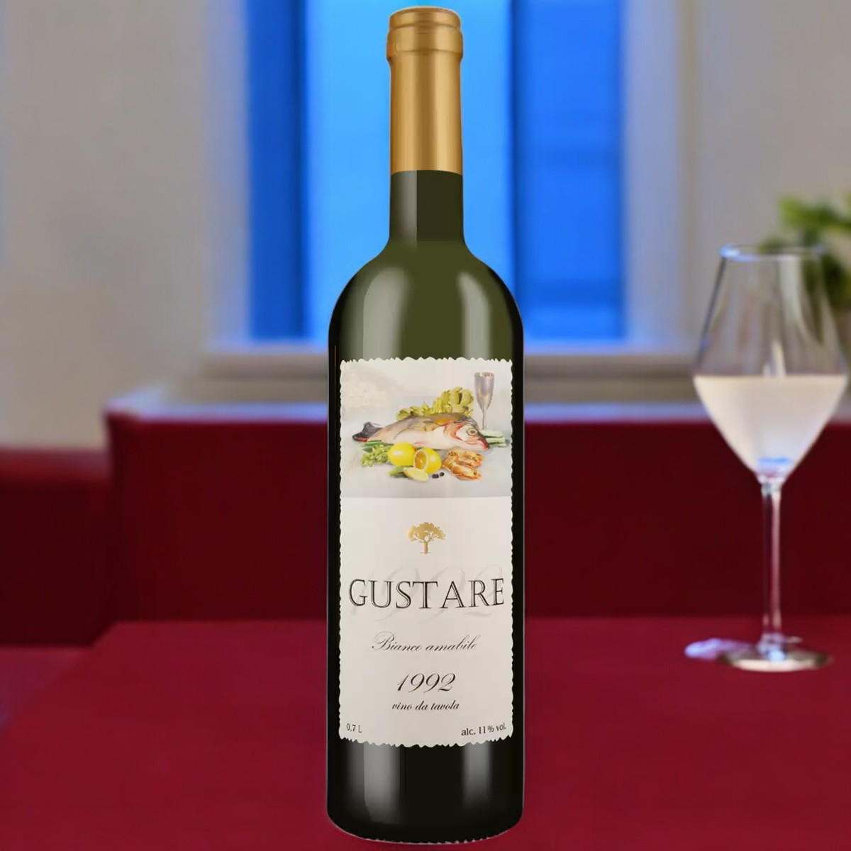 Вино полусладкое белое “ГУСТАРЕ” (“GUSTARE”).10% 1,0