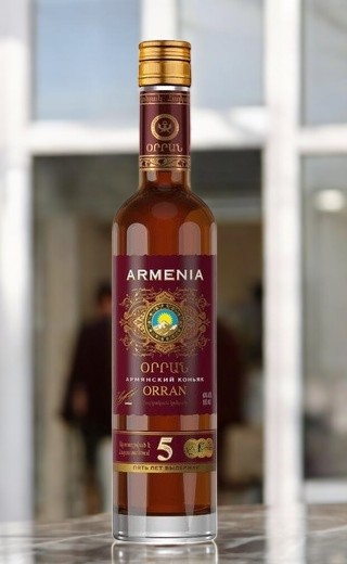 Коньяк армянский ординарный 5-летний “ОРРАН”, 40%, 0.1л