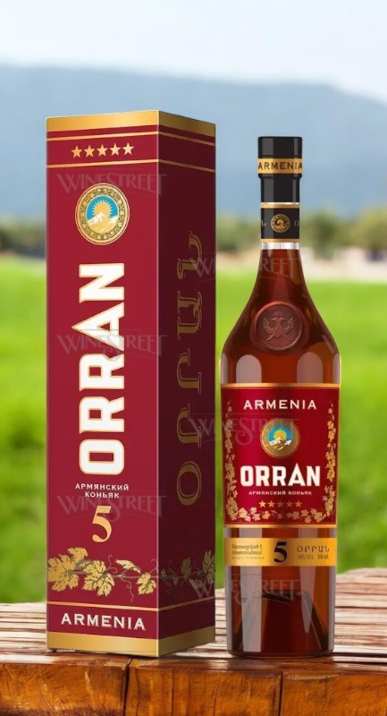 Коньяк армянский ординарный 5-летний “ОРРАН”, 40%, 0.5л