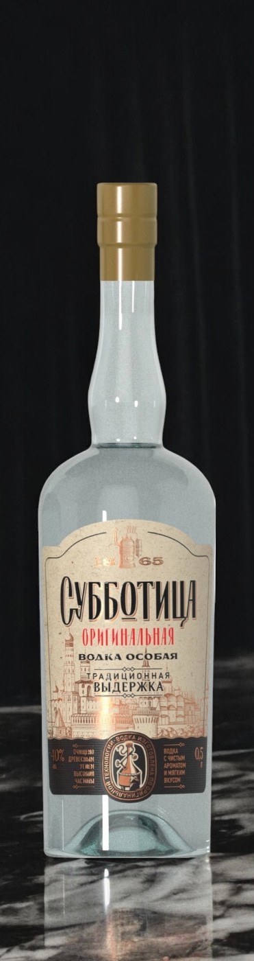 Водка особая “СУББОТИЦА ОРИГИНАЛЬНАЯ” 40% 0,5 (только АЛКО ЭКСПРЕСС)