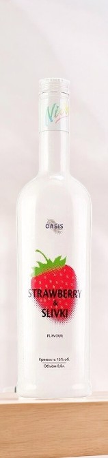 Ликер эмульсионный “Оазис со вкусом клубники со сливками” 15%, 0,5 ф-12