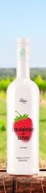 Ликер эмульсионный “Оазис со вкусом клубники со сливками” 15%, 0,5(20)