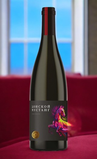 Вино сухое красное “ДОНСКОЙ МУСТАНГ” 11,5% , 0,75