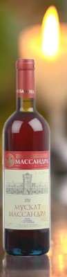 Российское вино с защищенным географическим указанием «Крым» ординарное сухое розовое «Мускат» 12% 0,75