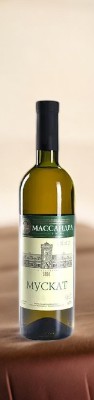 Российское ординарное вино с защищенным географическим указанием “Крым” сухое белое “Мускат” 12,2% 0,75