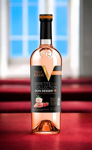 Вино столовое полусладкое розовое “Дон Десерт” ТМ “Villa Krim” 12% 1,5