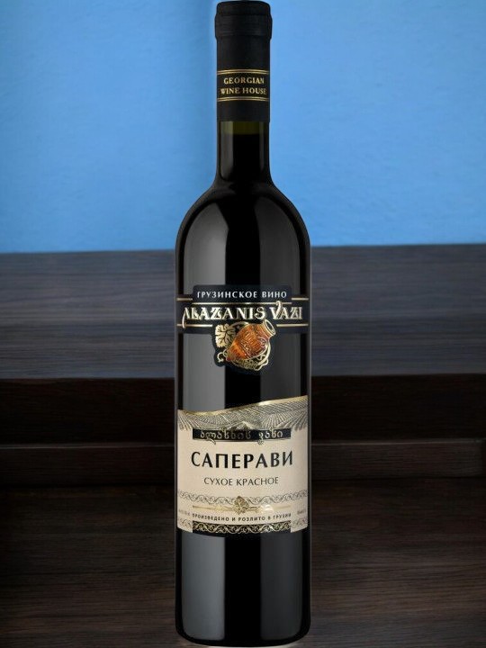 Вино столовое красное сухое «Саперави», емк. 0,7 л., креп. 10,5-12,0%