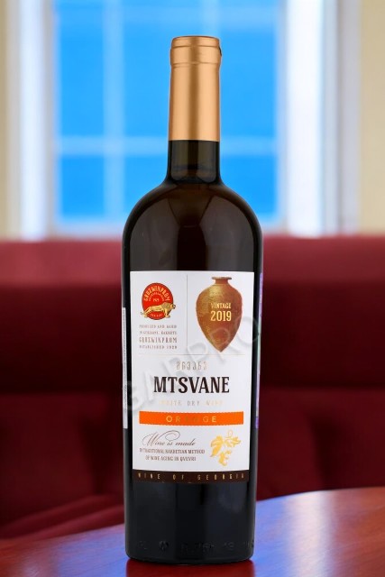 Вино столовое сухое белое “МЦВАНЕ КВЕВРИ ОРАНЖЕВОЕ” 12,5 % 0,75