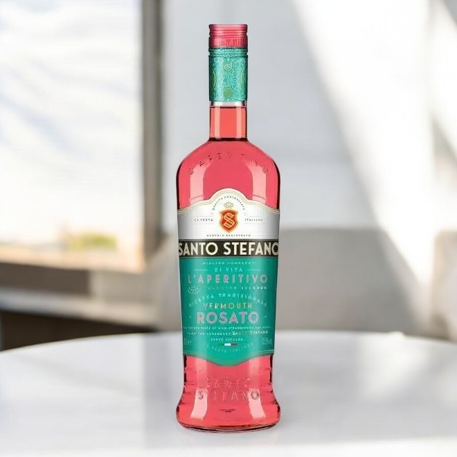 Напиток особый плодовый алкогольный сладкий SANTO STEFANO VERMOUTH ROSATO ( САНТО СТЕФАНО ВЕРМУТ РОЗАТО ) 13.5% 1.0л