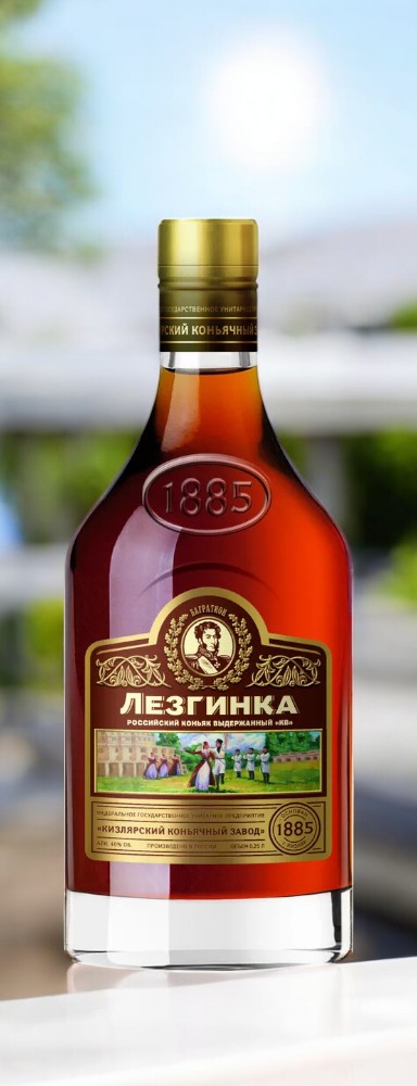Коньяк выдержанный “КВ” Марочный “Лезгинка” 40% 0.1