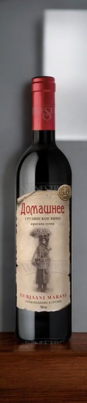 Вино ординарное красное сухое “Домашнее Вино” ТМ GURJAANI MARANI, 12.5%-13.0%, 0.7л