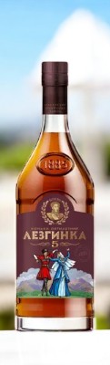 МЕДИУМ акция Коньяк пятилетний ординарный Лезгинка 40% 0,5 (плоская бутылка) завод