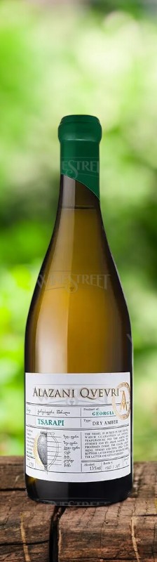 Вино сортовое выдержанное белое сухое “ЦАРАПИ” ТМ ALAZANI QVEVRI, г/у 2021, 12.0%, 0.75л