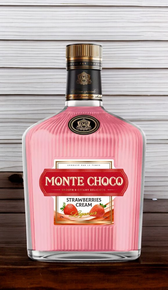 Ликер эмульсионный “Monte Choco Irish Cream Strawberry (Монте Шоко Айриш Крим Клубника)”, 18,5% 0.5