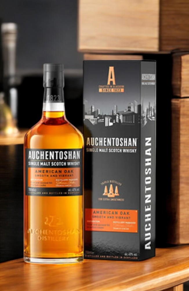 Виски шотландский односолодовый “AUCHENTOSHAN AMERICAN OAK” (“АКЕНТОШАН АМЕРИКАН ОАК”) 40% 0,7