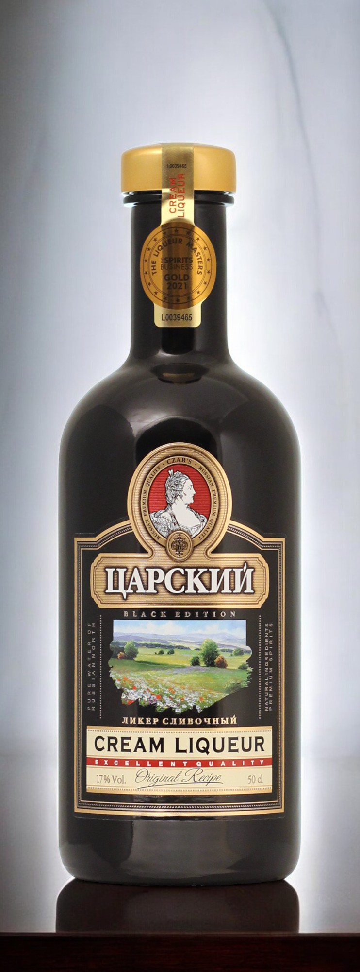 Ликер эмульсионный “ЦАРСКИЙ СЛИВОЧНЫЙ” 19% (черн.диз.) 0,5