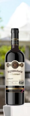 Вино ординарное сухое красное “Национальная коллекция. Мерло”,10-12% 0,75л.