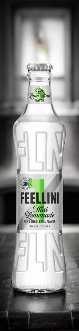 Напиток слабоалкогольный газированный “Feellini.Thai Lemonade (Филлини. Тай Лимонад)”, 0.33 л. , 5,5%