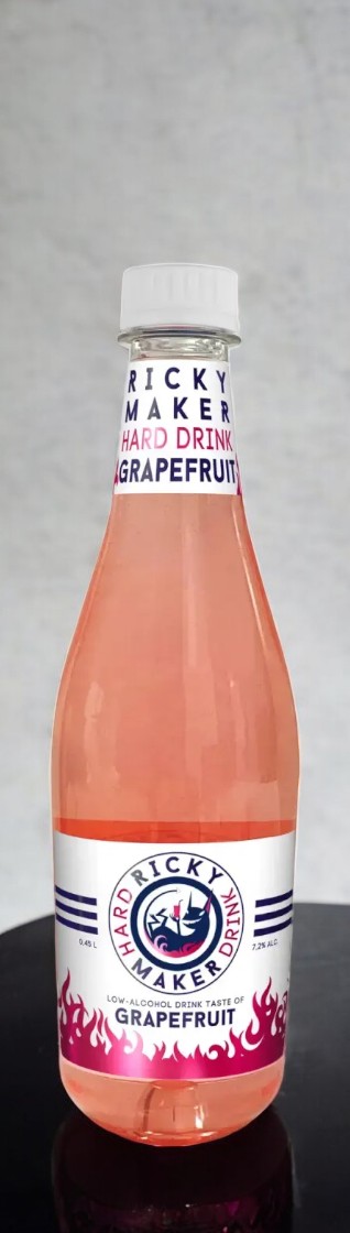 Напиток слабоалкогольный газированный “Ricky Maker.Taste of Grapefruit (Рикки Мейкер.Тейст оф Грейпфрут)”, 0,45 л. 7,2%