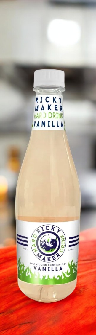 Напиток слабоалкогольный газированный “Ricky Maker.Taste of Vanilla (Рикки Мейкер.Тейст оф Ванилла)”, 0,45 л. 7,2%