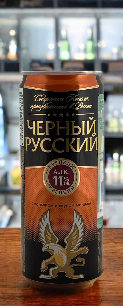 Напиток спиртной газированный «Черный Русский Особый с коньяком и вкусом миндаля» 11% 0,33.