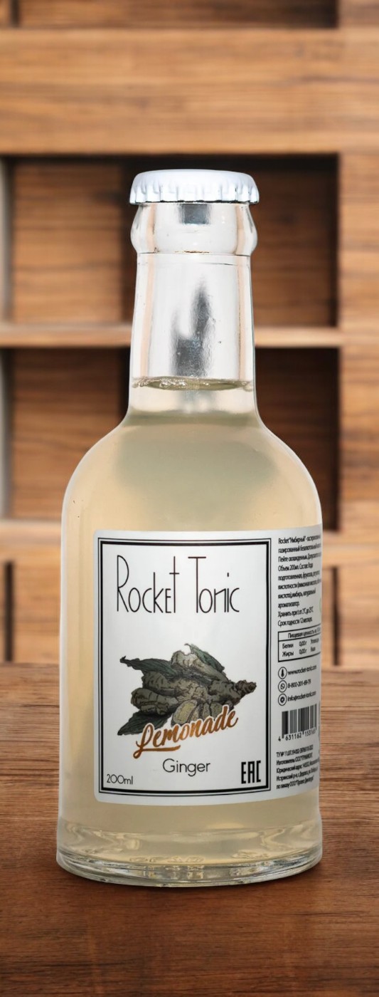 Напиток безалкогольный Rocket Lemonade Ginger со вкусом имбиря, 0.2л