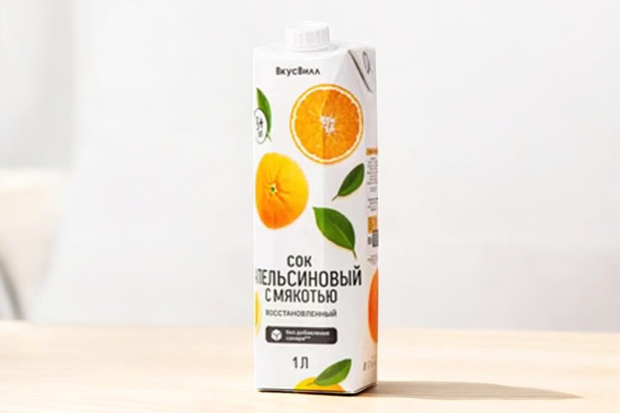 Сок Апельсиновый восстановленный с мякотью ст.б 1л-СТО
