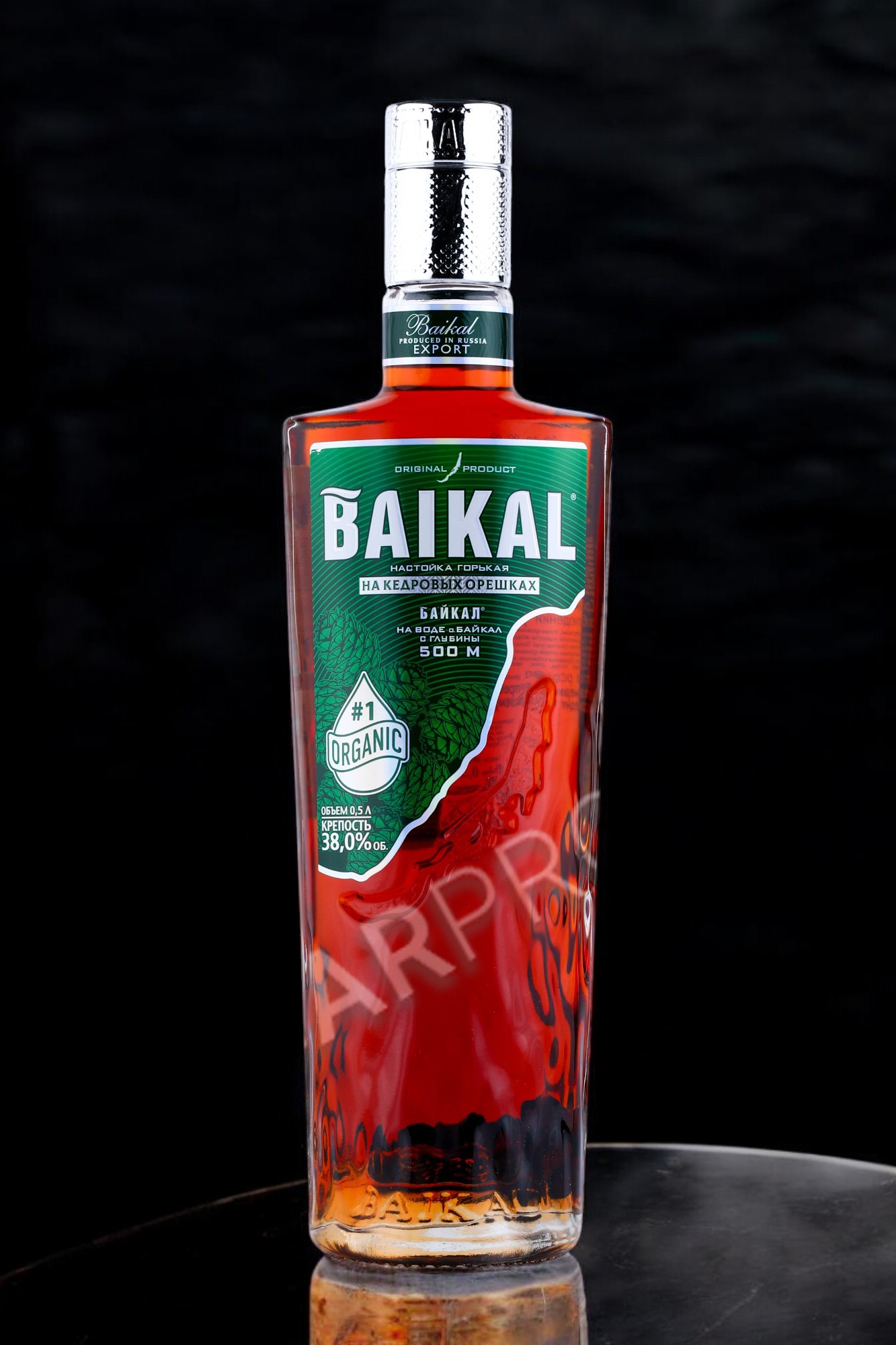 Настойка горькая “Байкал на кедровых орешках”, 38% 0.5 фас.12