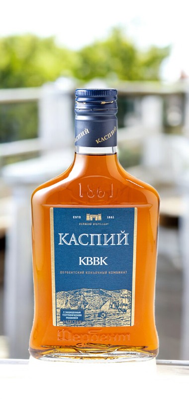 Российский коньяк выдержанный высшего качества “КВВК” “Каспий” с ЗГУ “Дагестан” 40% 0.25 (ф.12)