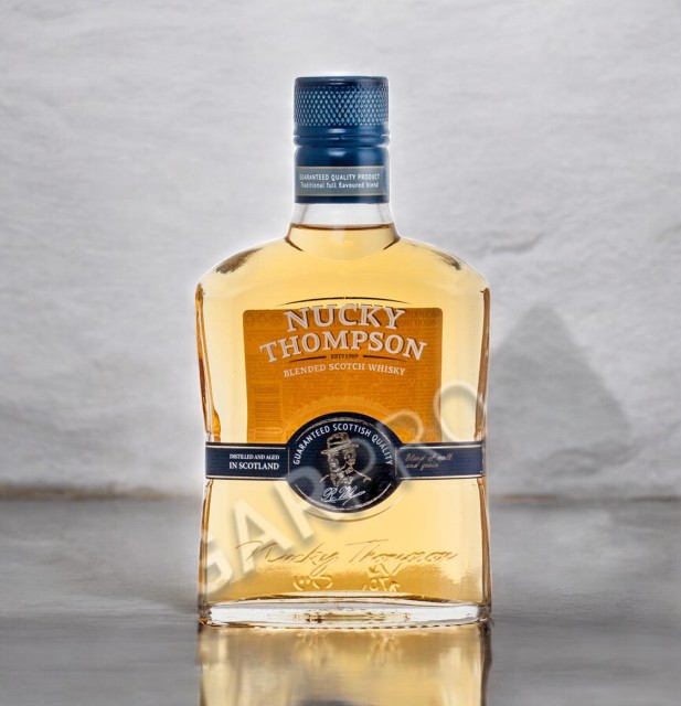 Виски купажированный “НАКИ ТОМПСОН” (“Nucky Thompson” ) выдержка 3 года фляга. 0,25 40%