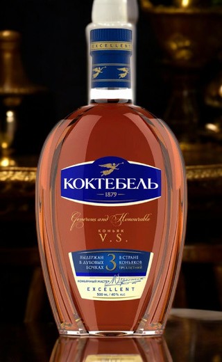 Коньяк трехлетний “КОКТЕБЕЛЬ” , 40% 0.5 (ф.6 )