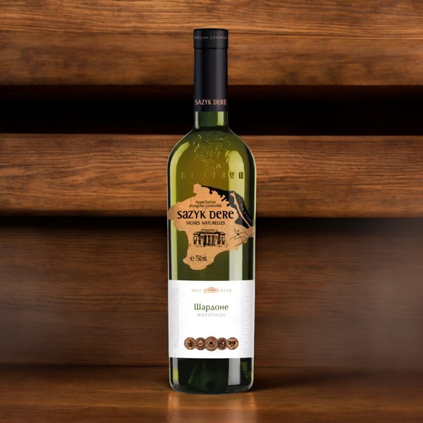 Вино “Шардоне” геогр. наим., бел. сух. (“ЗП SAZYK DERE” RU), 10-13% 0.75 НОВАЯ МАРКА