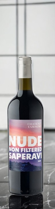 Российское вино с ЗГУ “Кубань. Таманский полуостров” сухое красное “Шато Тамань. Саперави” НЮД, 12.5%, 0.75л