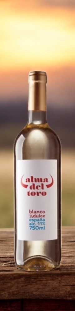 Вино столовое белое, полусухое “Альма дель Торо” 11.5 % 0,75 (выводим)