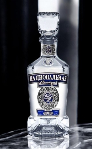 Водка особая “Национальная коллекция ЛИМИТЕД” графин серебр.этик., 40% 0.5