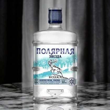 Водка “ПОЛЯРНАЯ ЗВЕЗДА СЕВЕРНАЯ” 38% 0,5