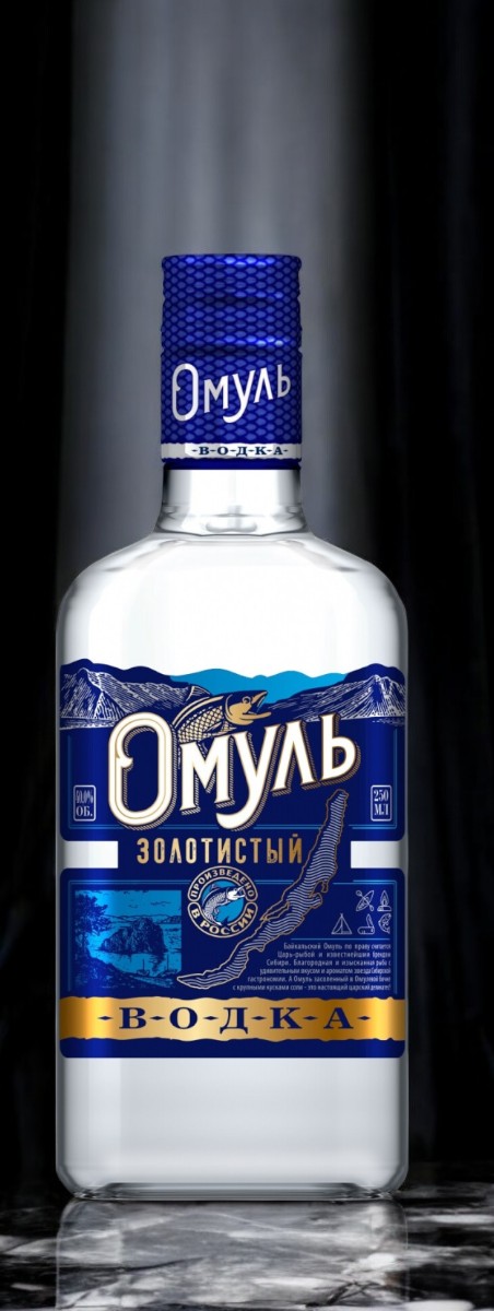 Водка “ОМУЛЬ ЗОЛОТИСТЫЙ” 40% 0,25