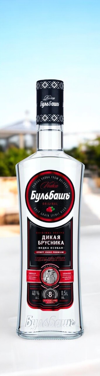 Водка особая “БУЛЬБАШЪ. ДИКАЯ БРУСНИКА” 40% 0.5 (фас.20)
