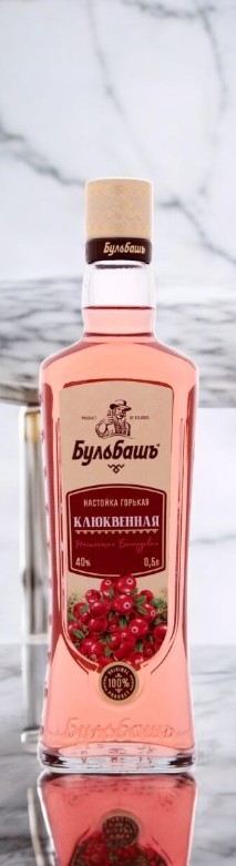 Настойка горькая “БУЛЬБАШЪ. КЛЮКВЕННАЯ” 40%, 0.5 (фас.20)