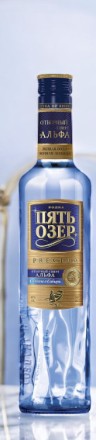 Водка “Пять Озер Премиум”, 40% 0.5