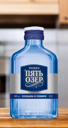 Водка “Пять Озер”, 40% 0.1