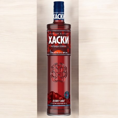 Настойка горькая “ХАСКИ BERRY MIX “ягодный микс”, 35% 0.5