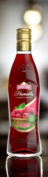 Настойка сладкая “Самородок Малина на коньяке Лайт”, 16% 0.5