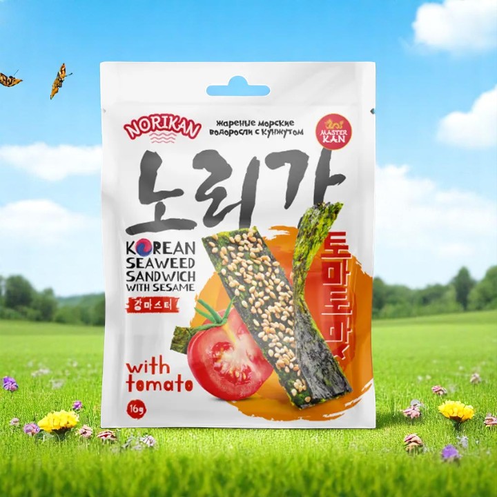 NoriKan – Tomato Sesame Sandwich сэндвич из водорослей с кунжутом и Томатом 16 гр
