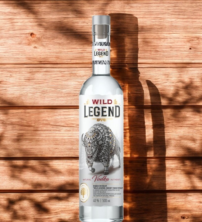 Водка особая “WILD LEGEND. BISON” (“ДИКАЯ ЛЕГЕНДА.ЗУБР”)  0,5л
