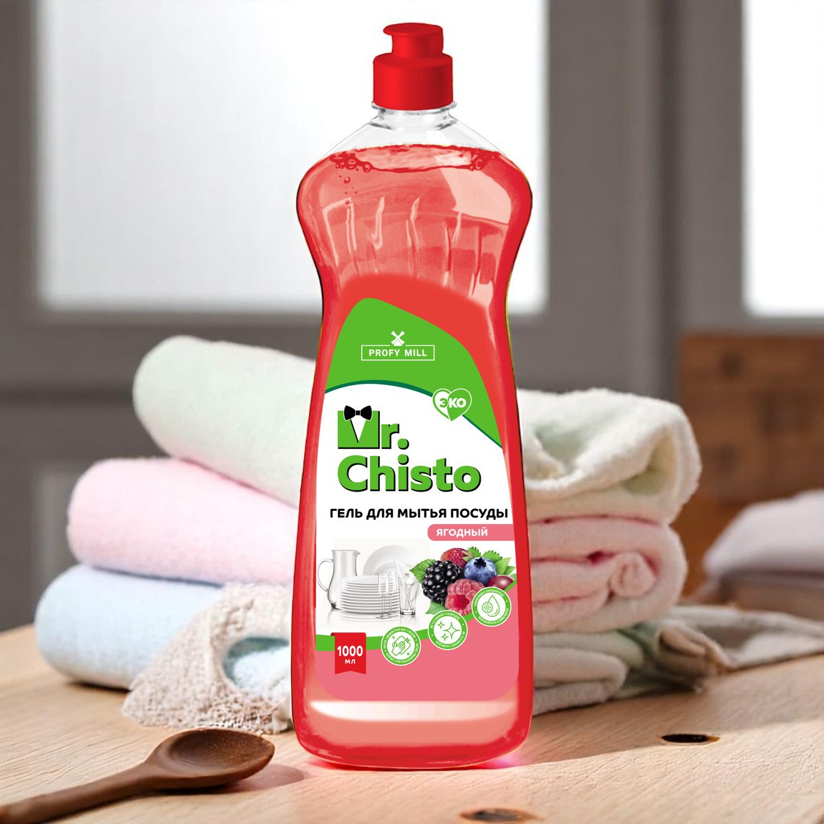 Гель для мытья посуды «Mr.Chisto» Ягодный, 1 л ()