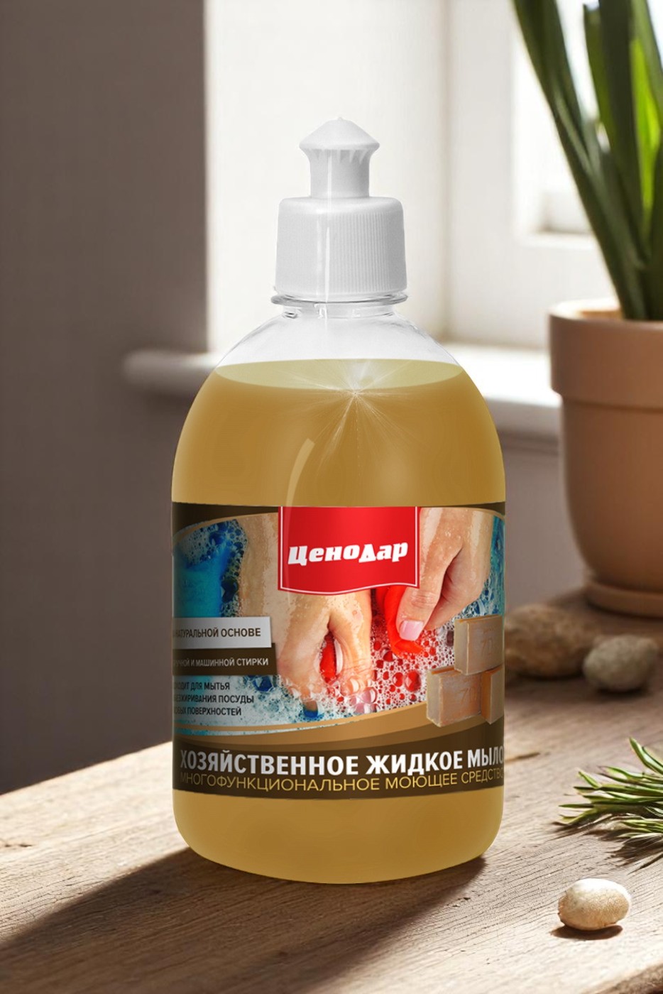 Мыло жидкое «ЦеноДар» хозяйственное, 0,5 л ()