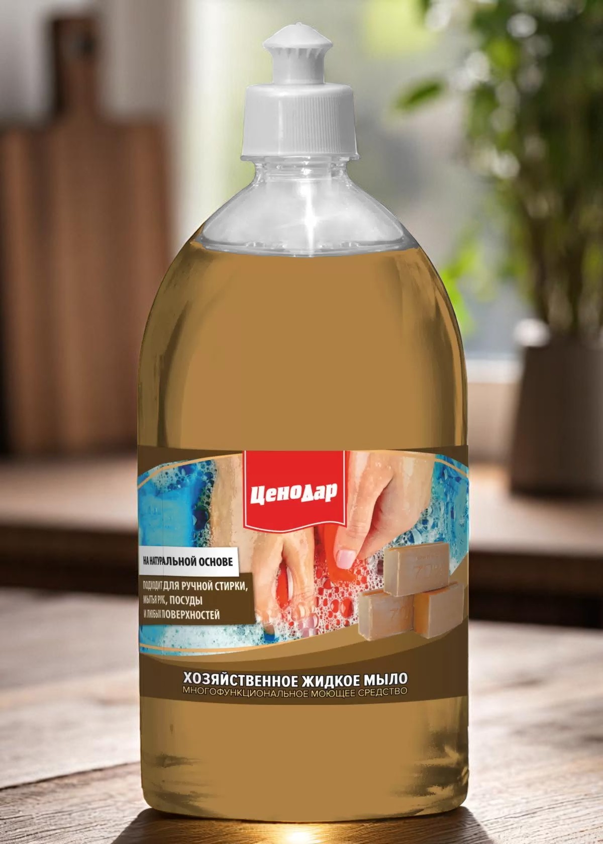 Мыло жидкое «ЦеноДар» хозяйственное, 1 л ()