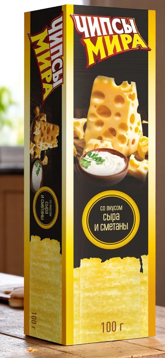 Чипсы МИРА со вкусом сыра и сметаны 100 г