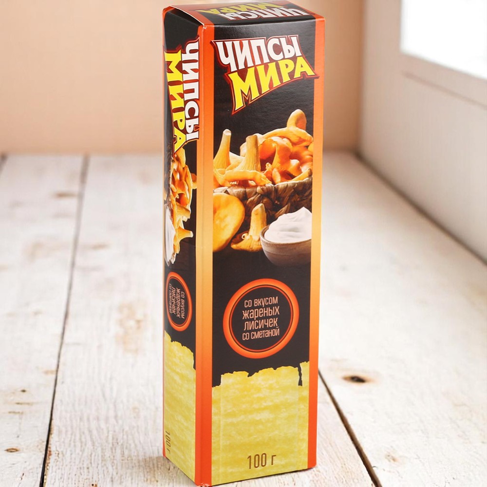 Чипсы МИРА со вкусом жареных лисичек со сметаной 100 г